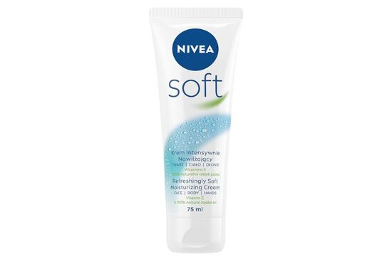NIVEA Soft intensīvi mitrinošs krēms sejai, ķermenim un rokām 75ml